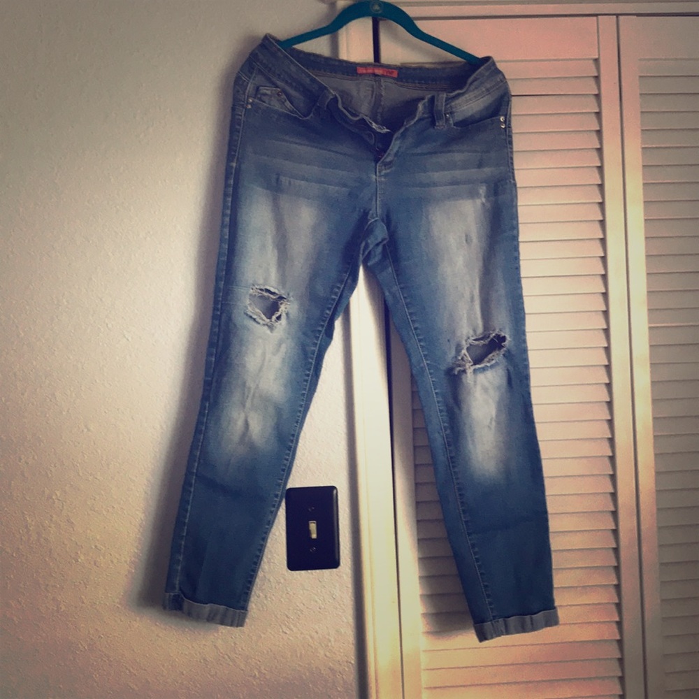 YMI skinny ripped jean.